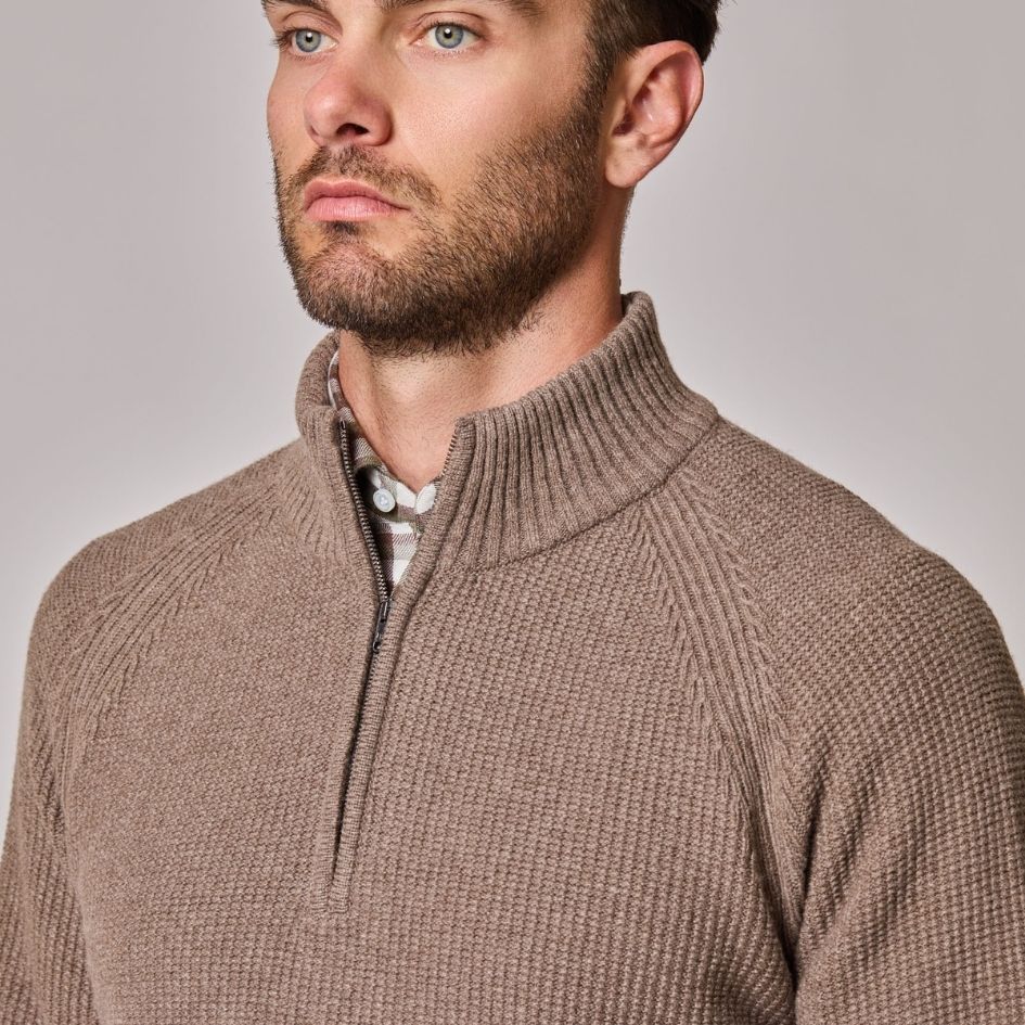 1/4 Zip Mock Neck