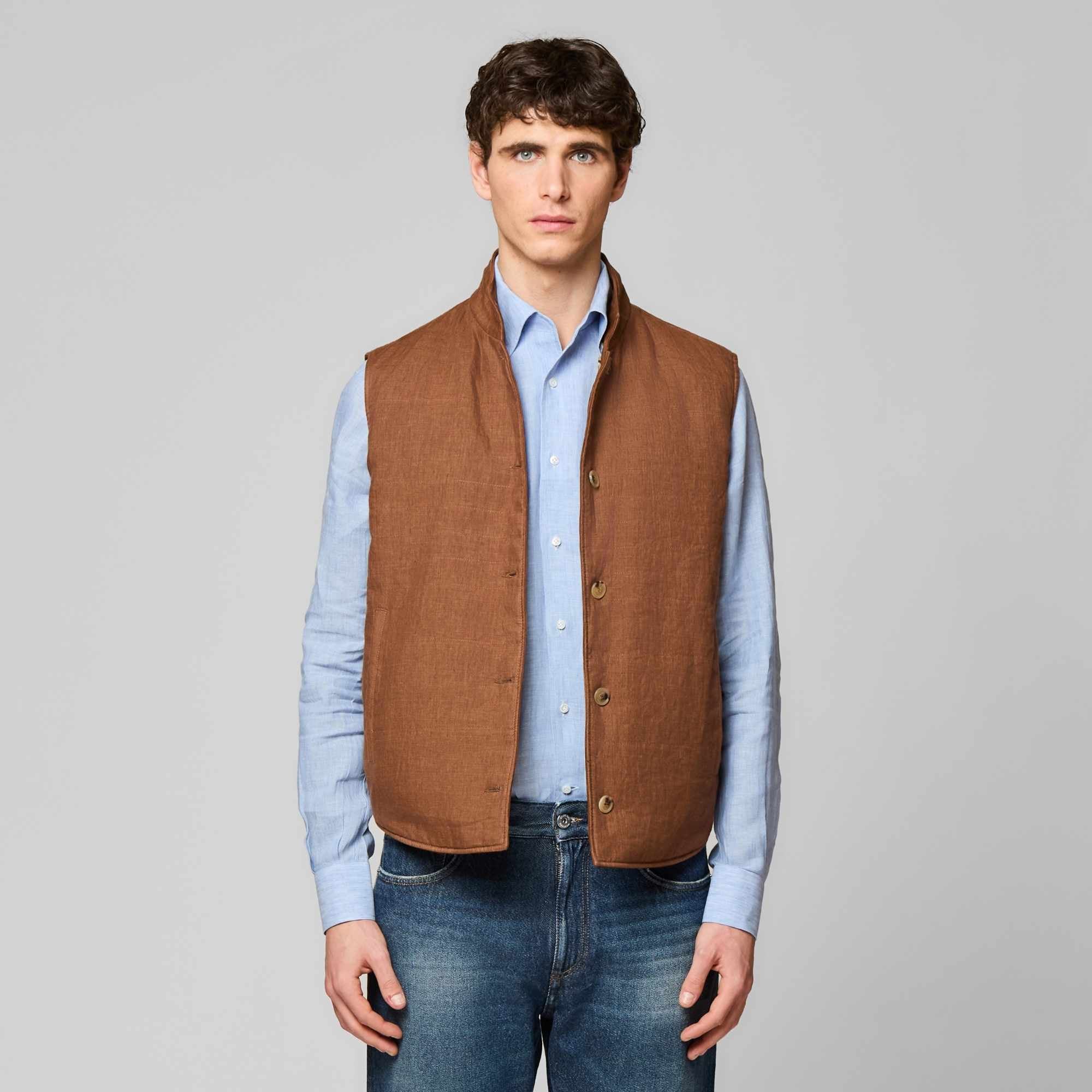 Reversible Padded Suede Vest