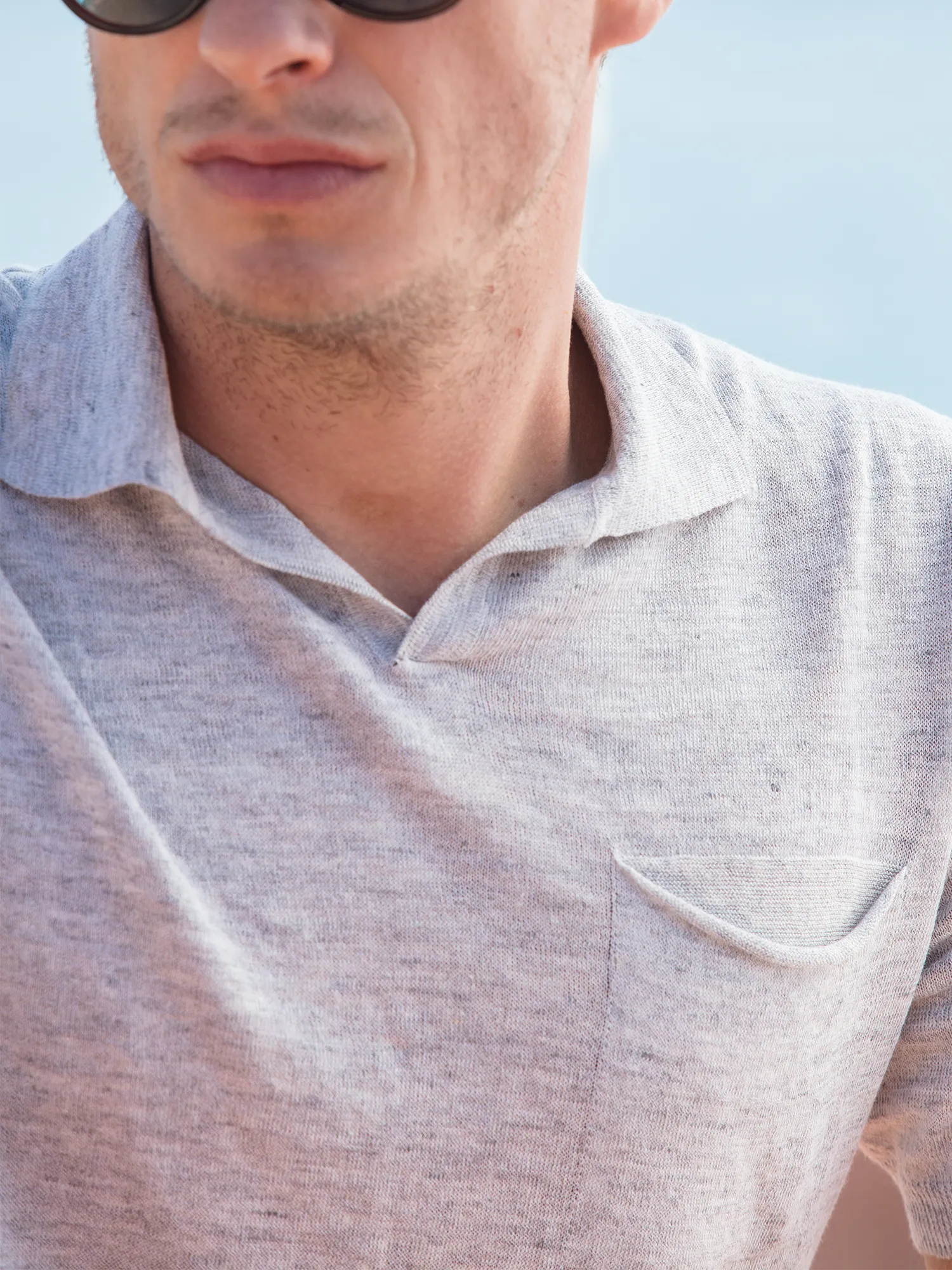 Riviera Collar Knitted Polo Shirt