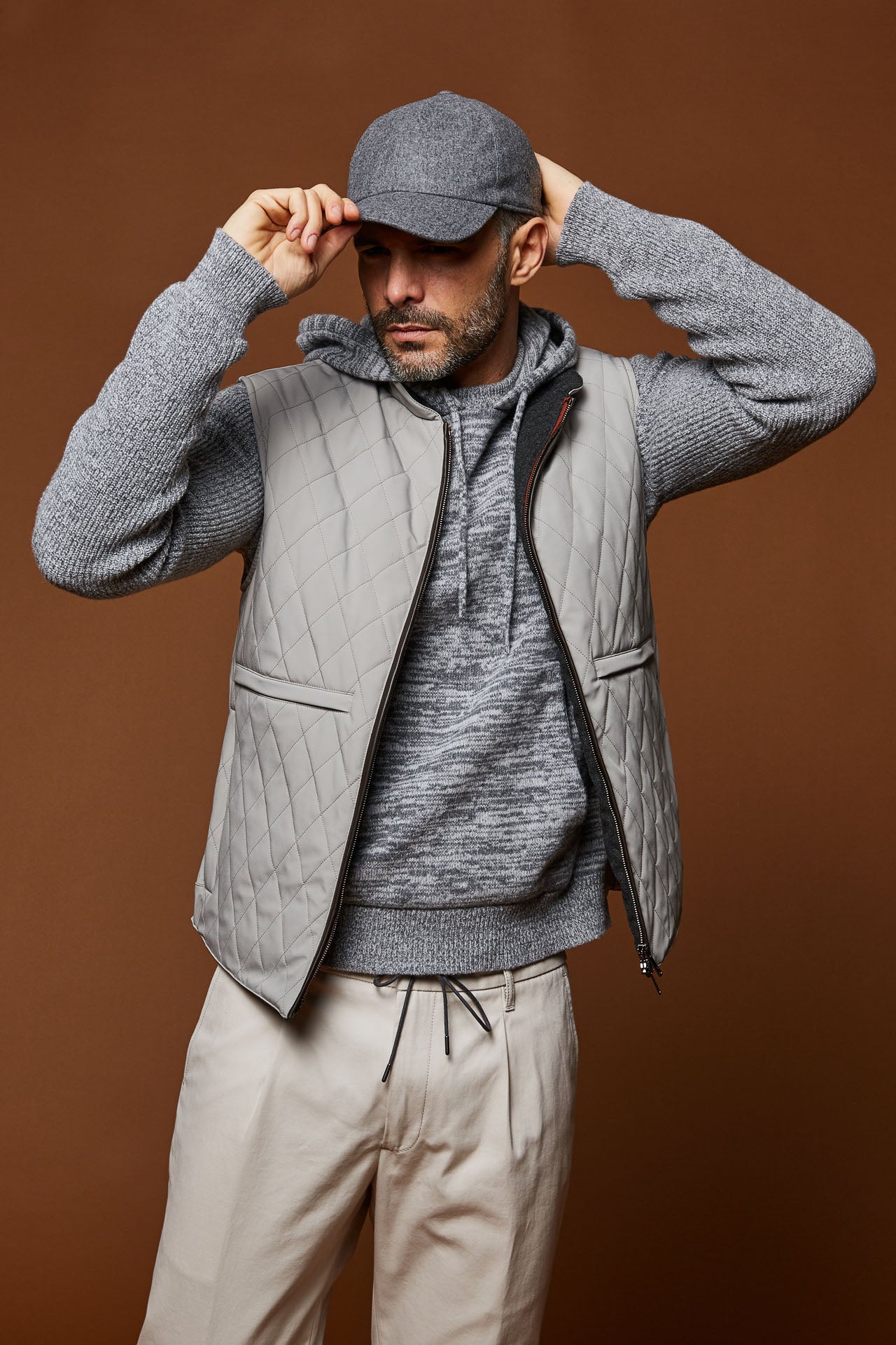 Diamond Quilted Full-Zip Vest