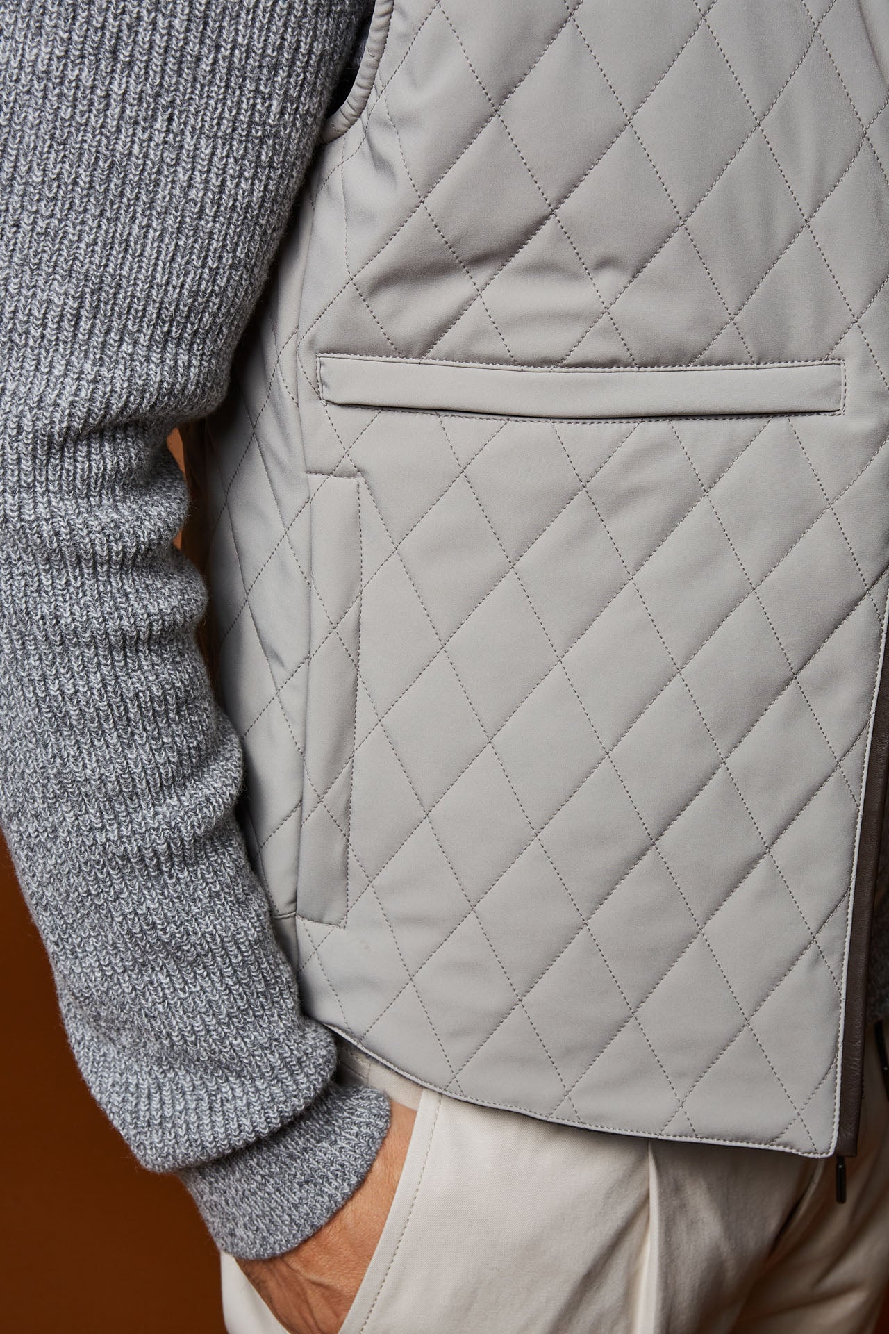 Diamond Quilted Full-Zip Vest