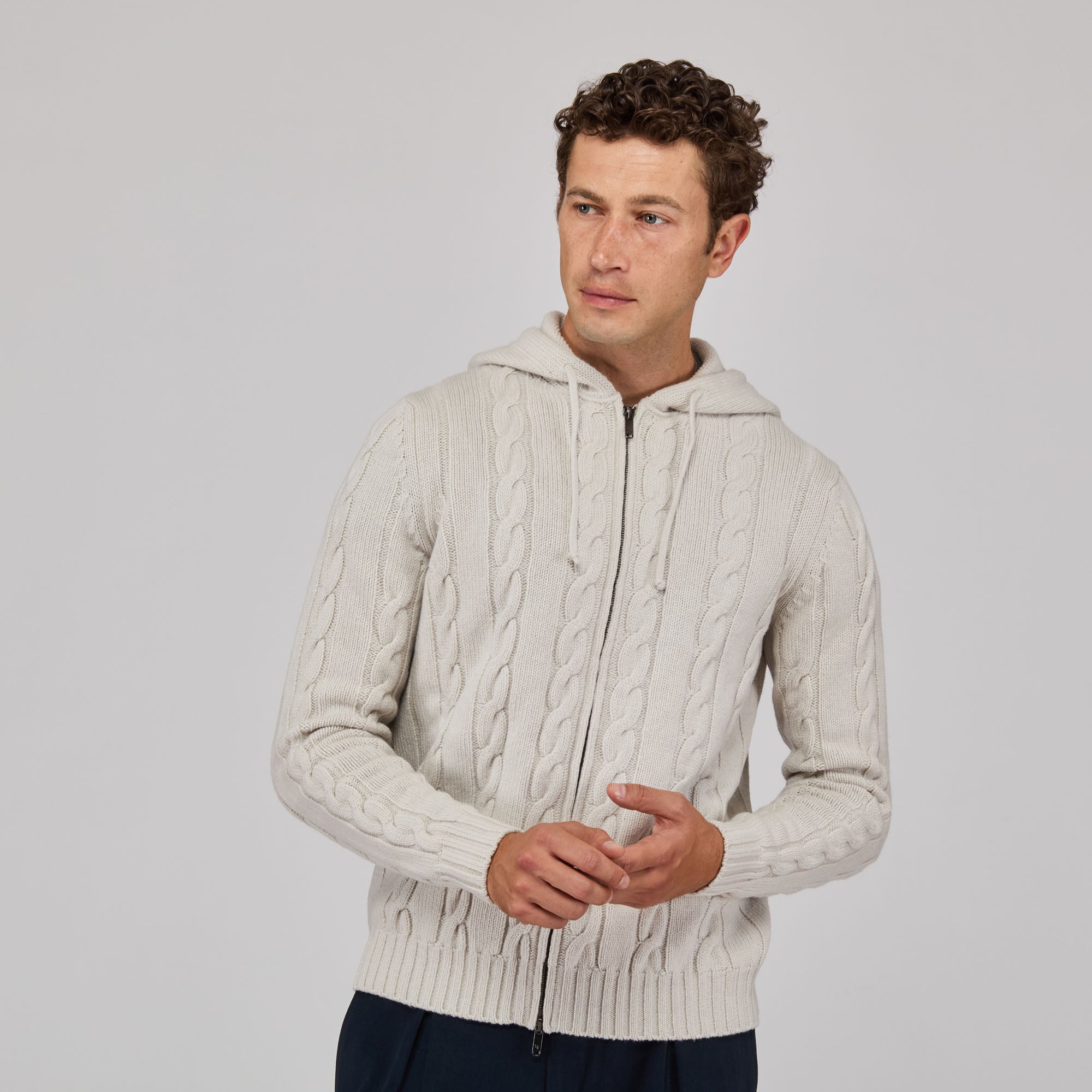 Full-Zip Hoodie Sweater