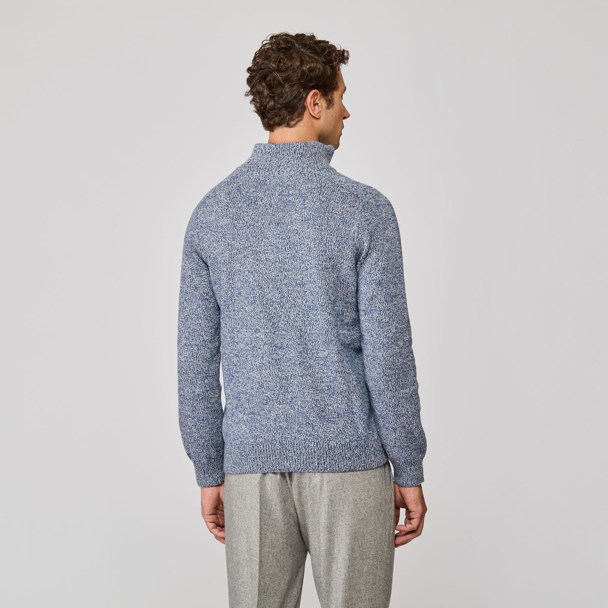 Quarter-Zip Mock Neck Sweater
