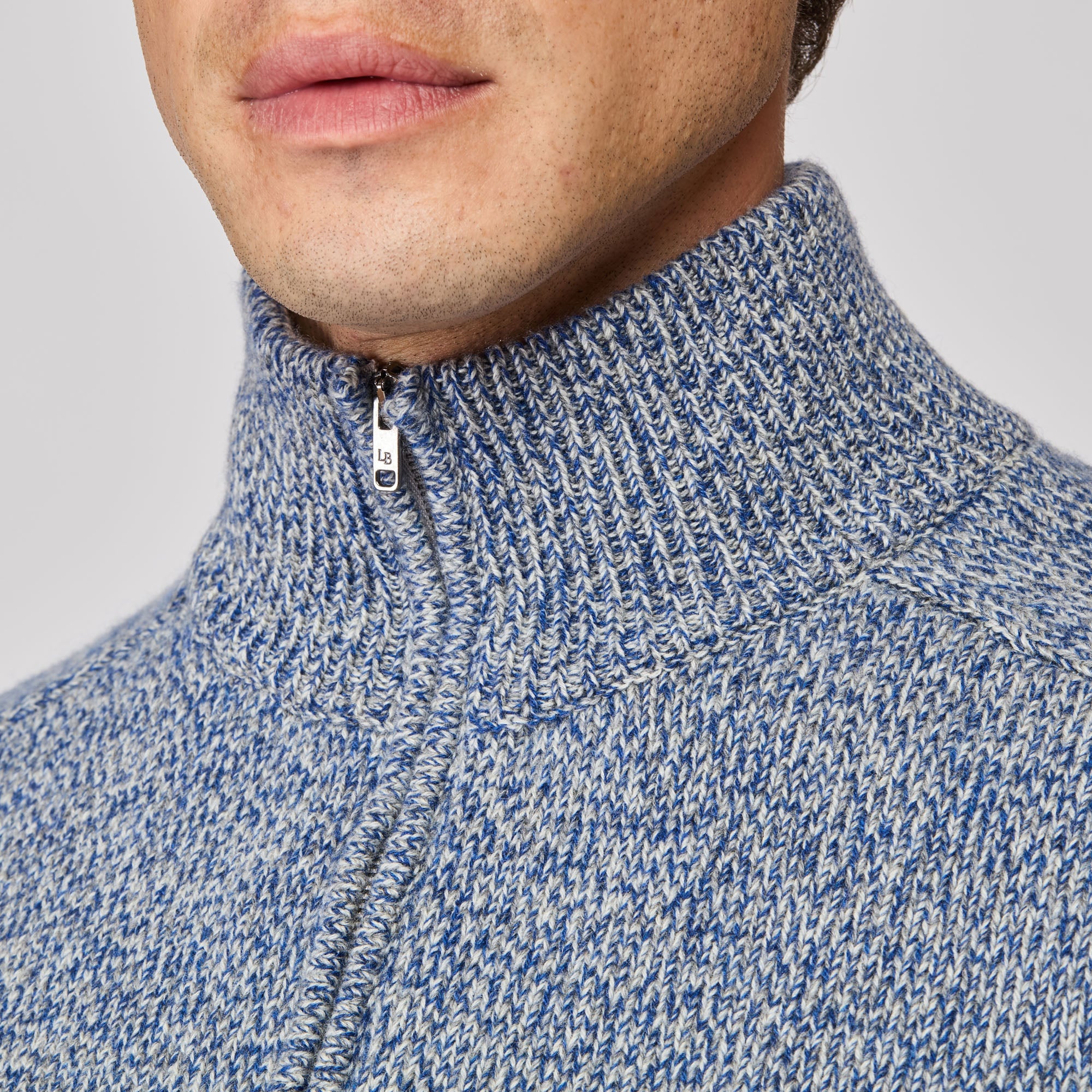 Quarter-Zip Mock Neck Sweater