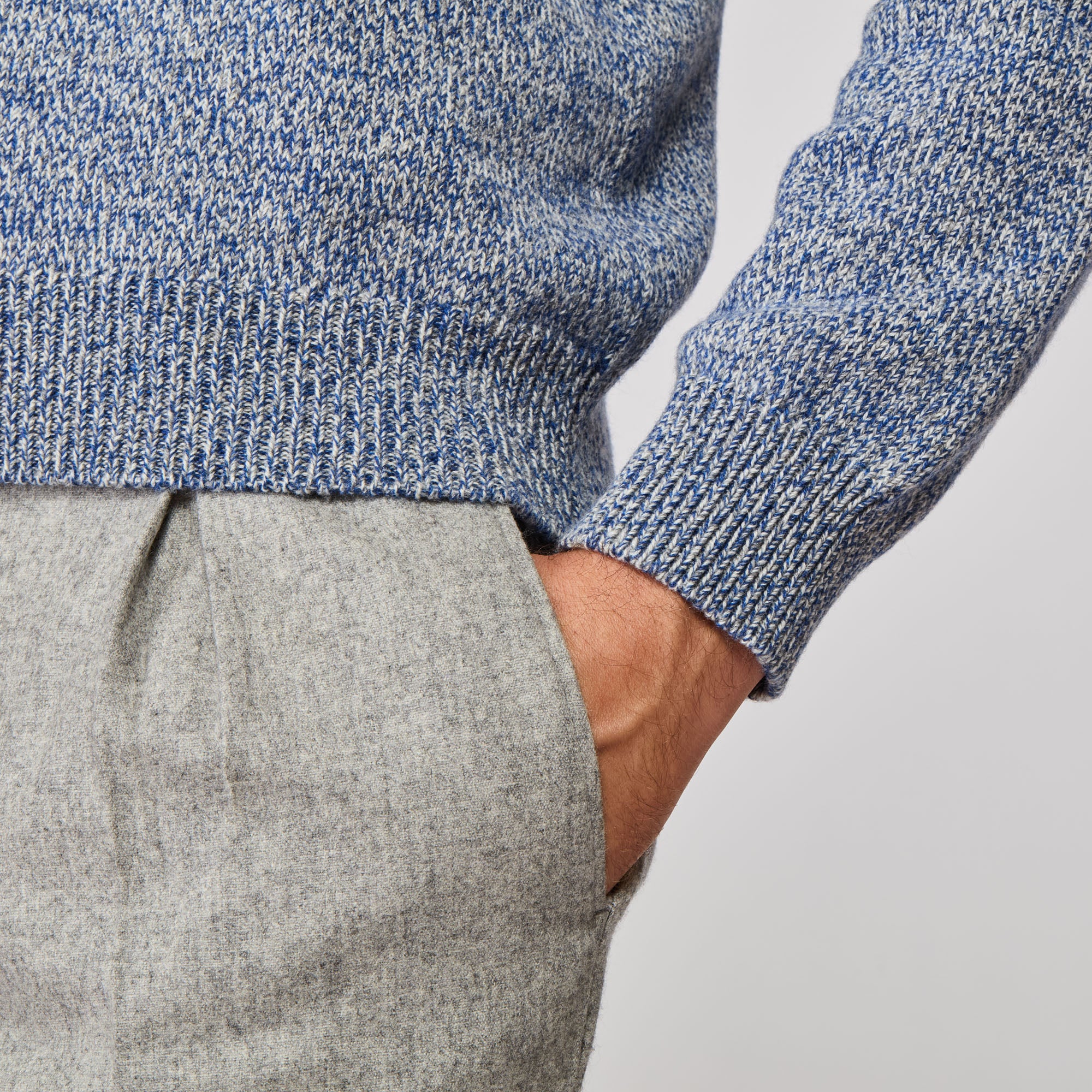 Quarter-Zip Mock Neck Sweater