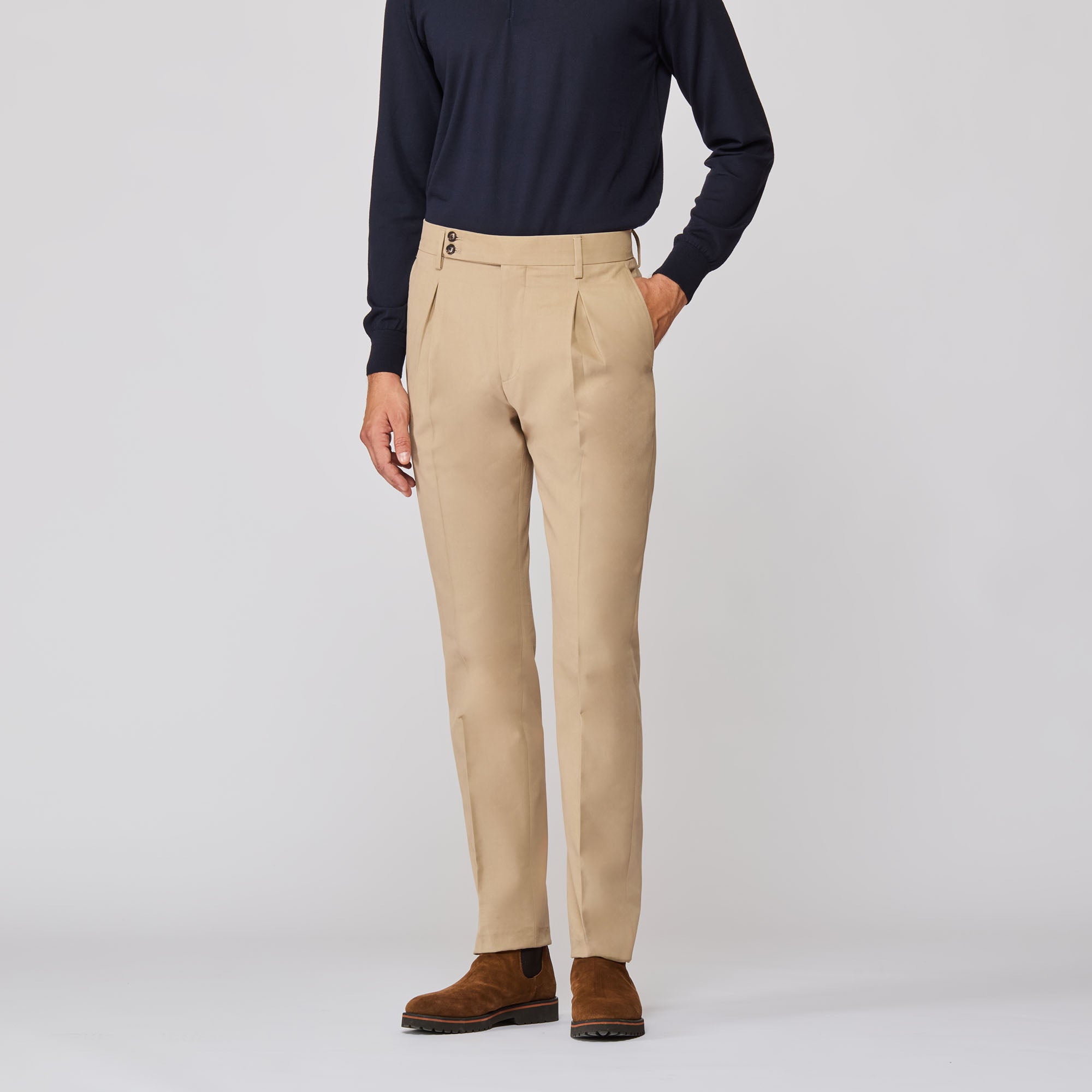 single pleat dress pants Brooks Brothers Men's Slim Fit Fine Twill Washed Linen-Cotton Single-Pleat Suit Pants | Green