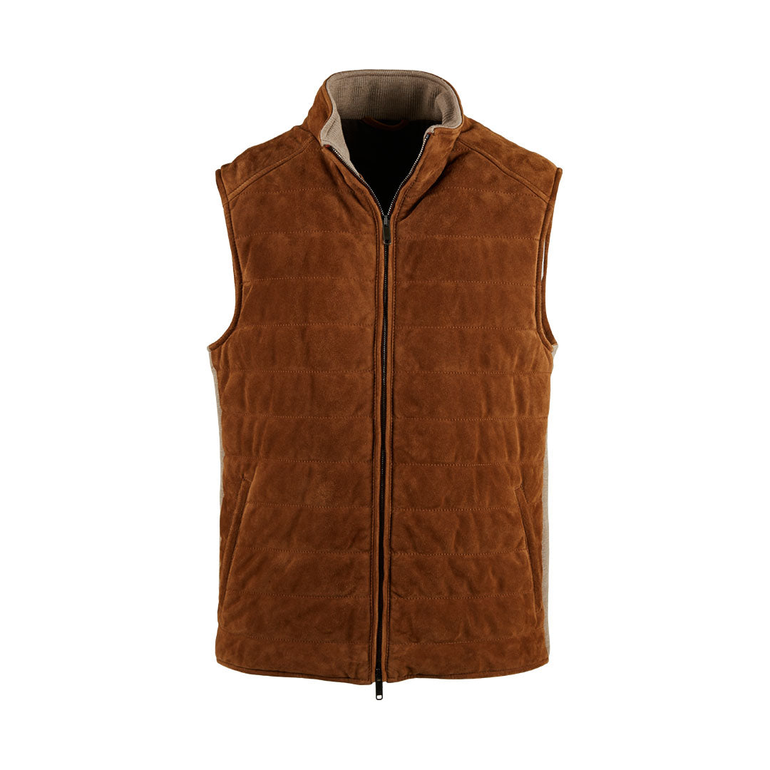 Quilted Suede Vest