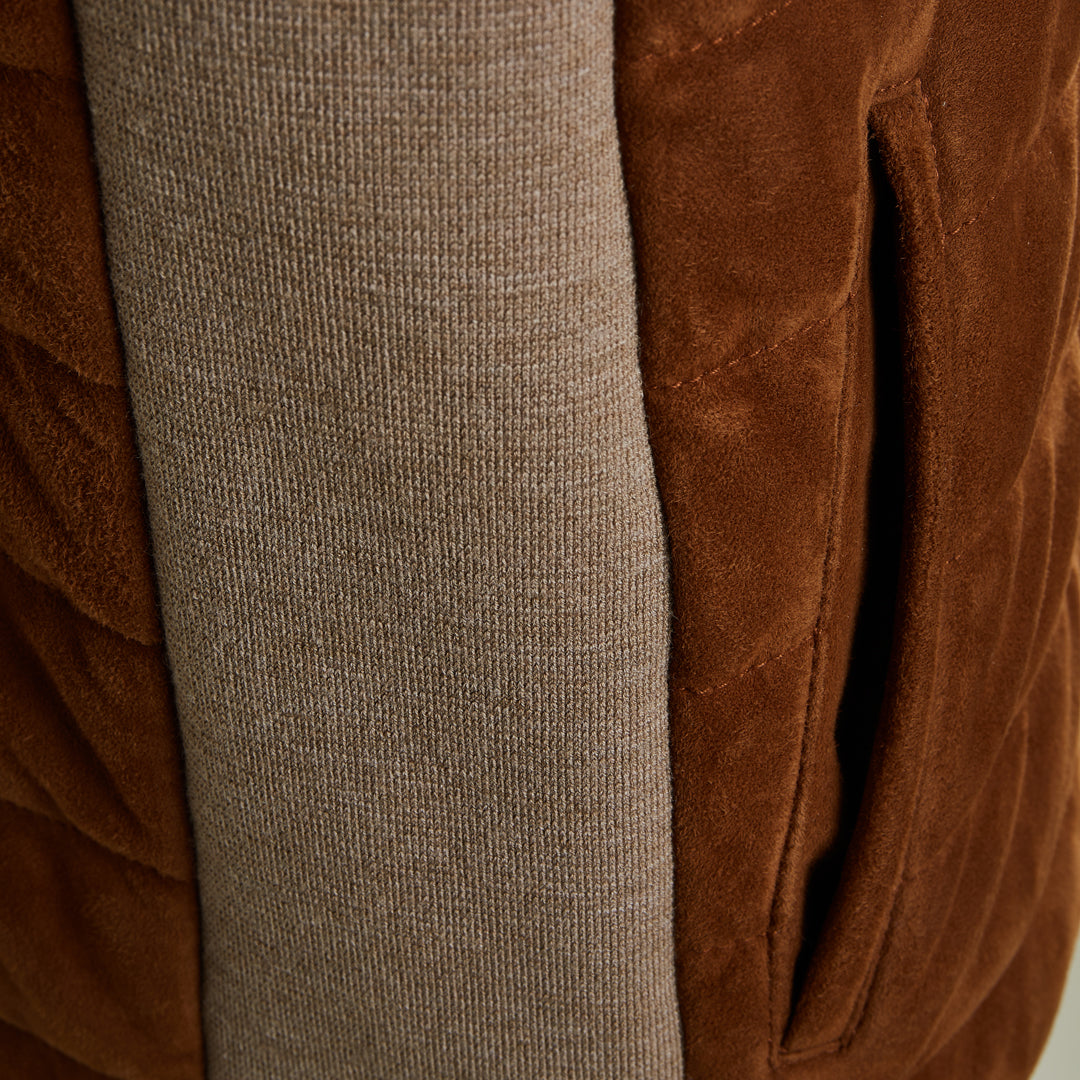 Quilted Suede Vest