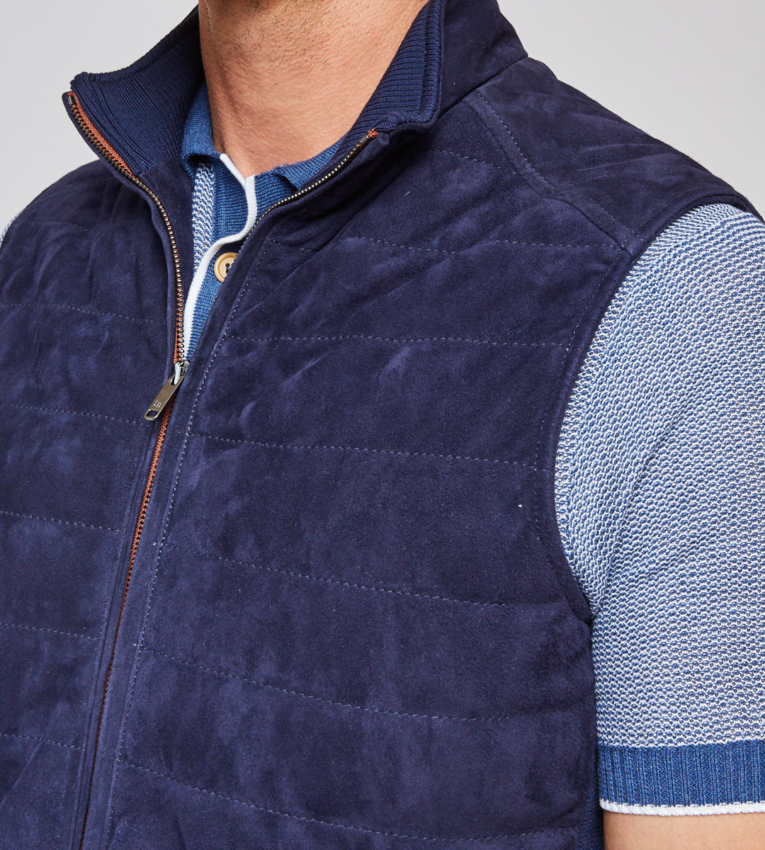 Quilted Suede Vest