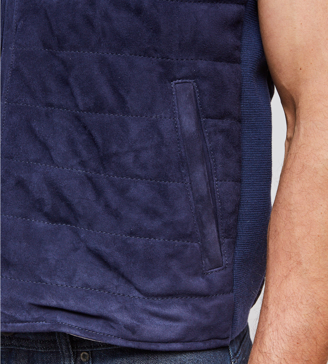 Quilted Suede Vest