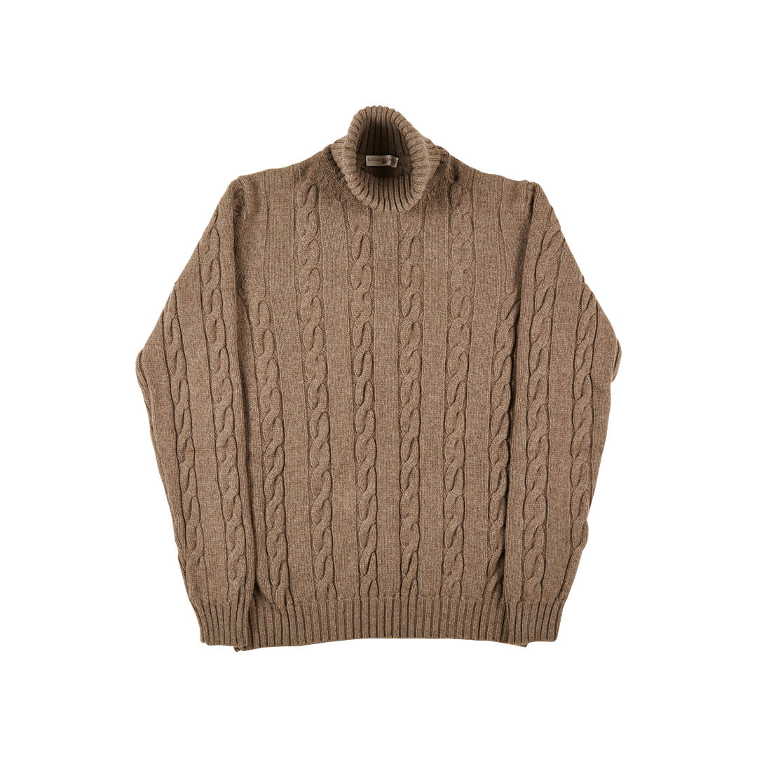 Cable and gauge turtleneck sweater sales