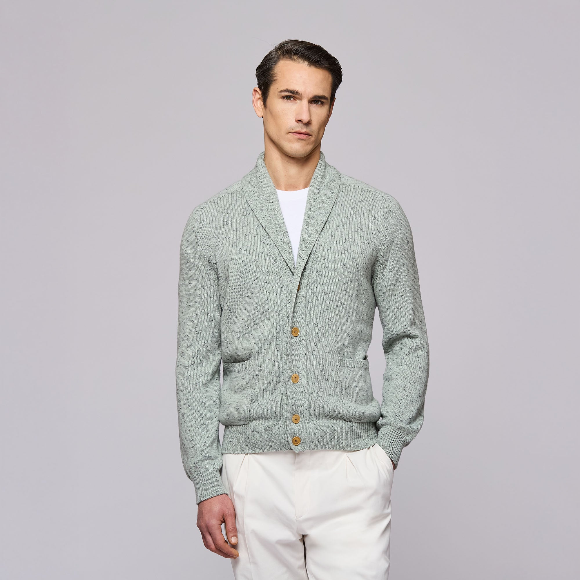 Shawl Collar Knitted Jacket