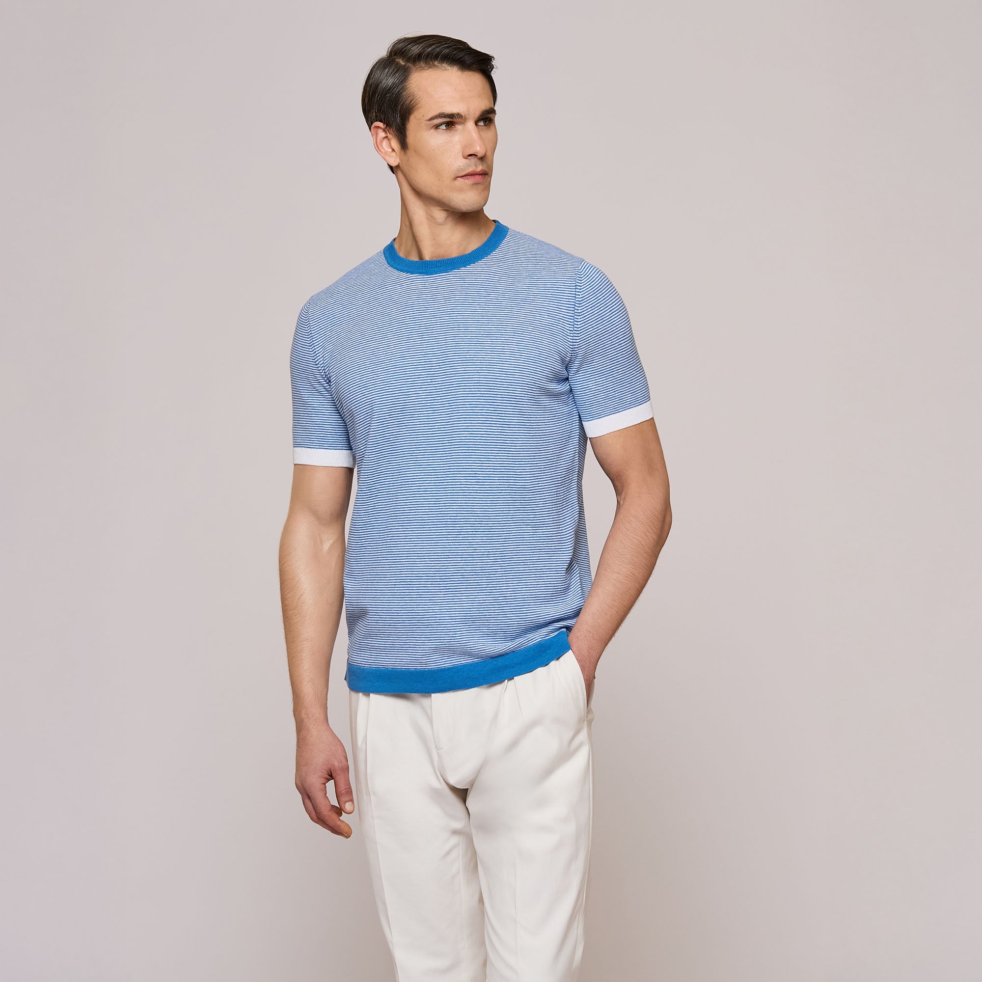 Crew Neck Knitted T-Shirt