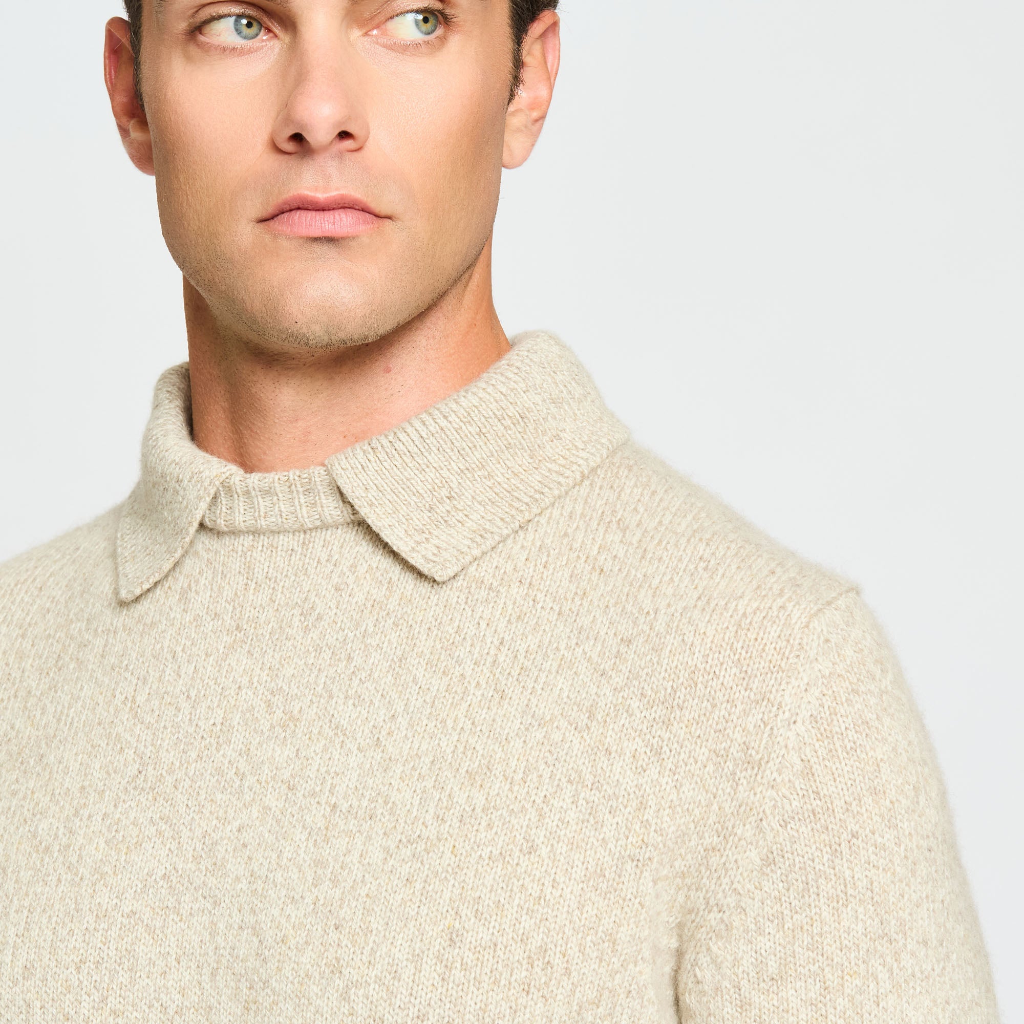 Polo Collar Crew Neck