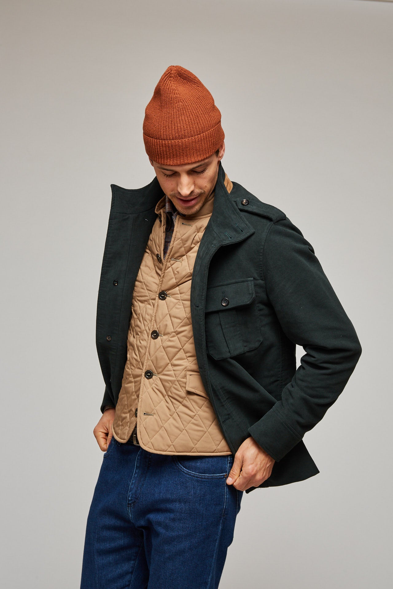 Diamond Quilted Button Vest