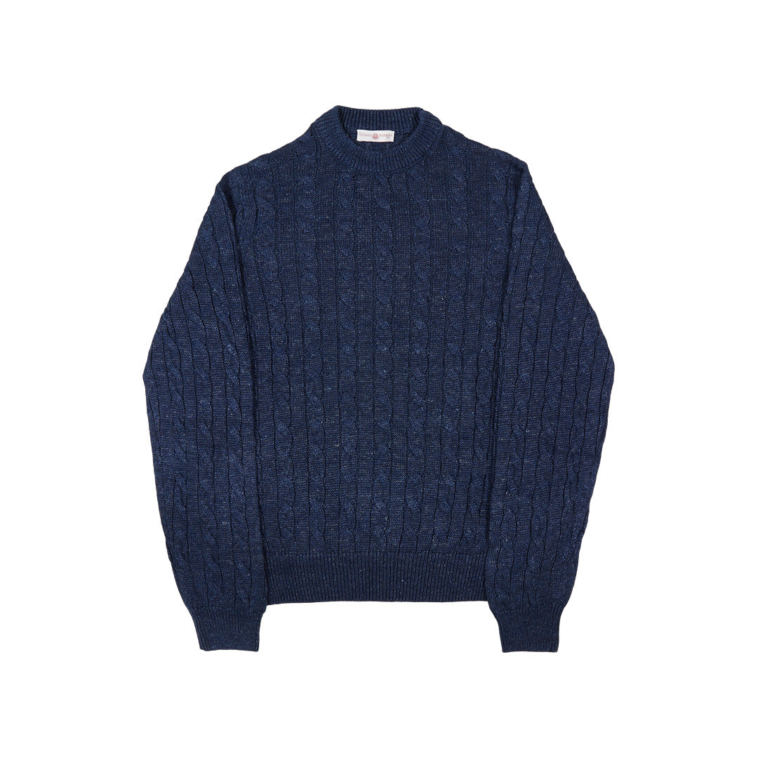 Crew Neck Cable Knit Sweater