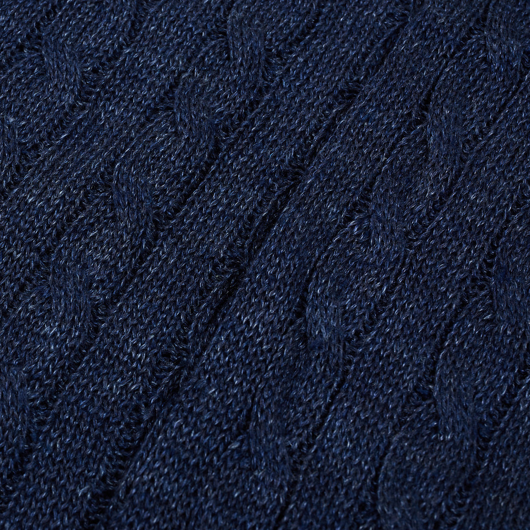 Crew Neck Cable Knit Sweater