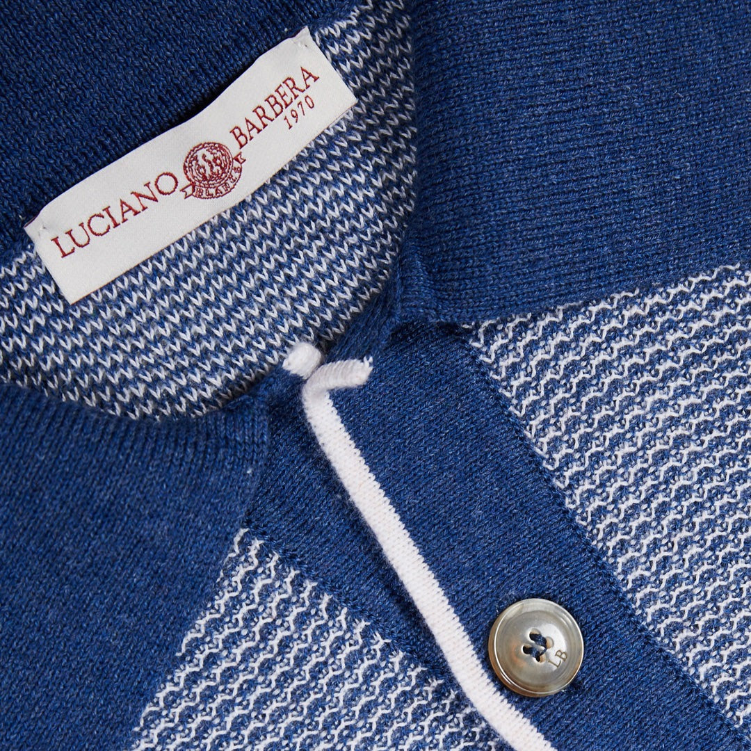 One Button Knitted Polo Shirt