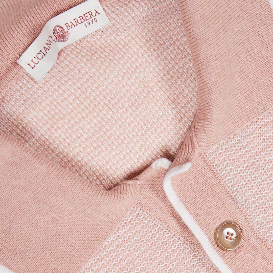 One Button Knitted Polo Shirt