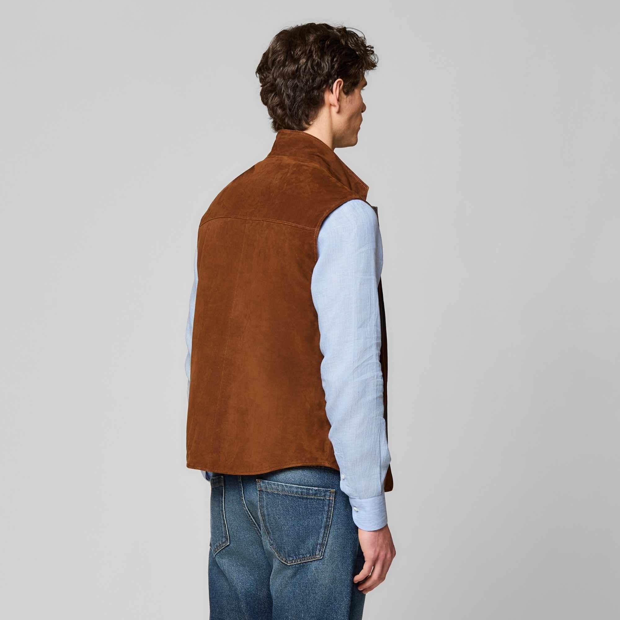 Reversible Padded Suede Vest