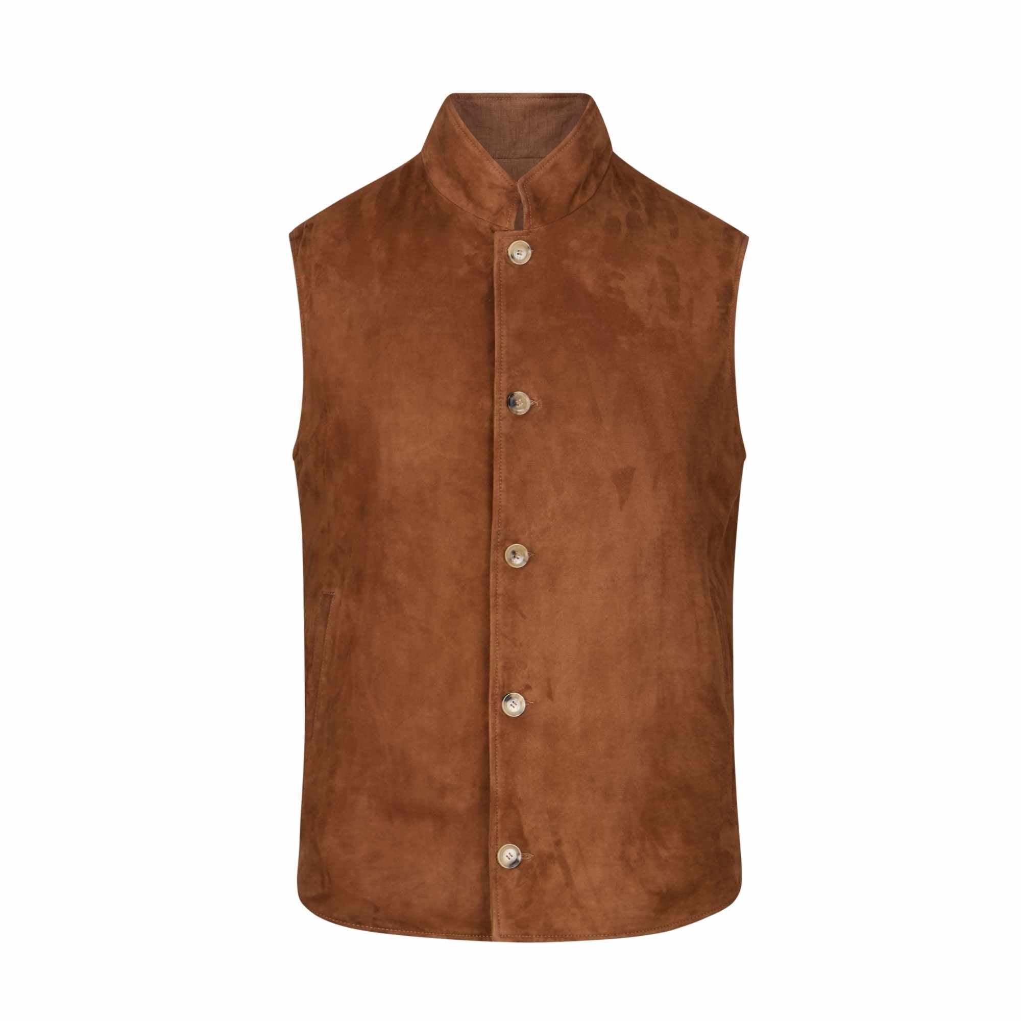 Reversible Padded Suede Vest
