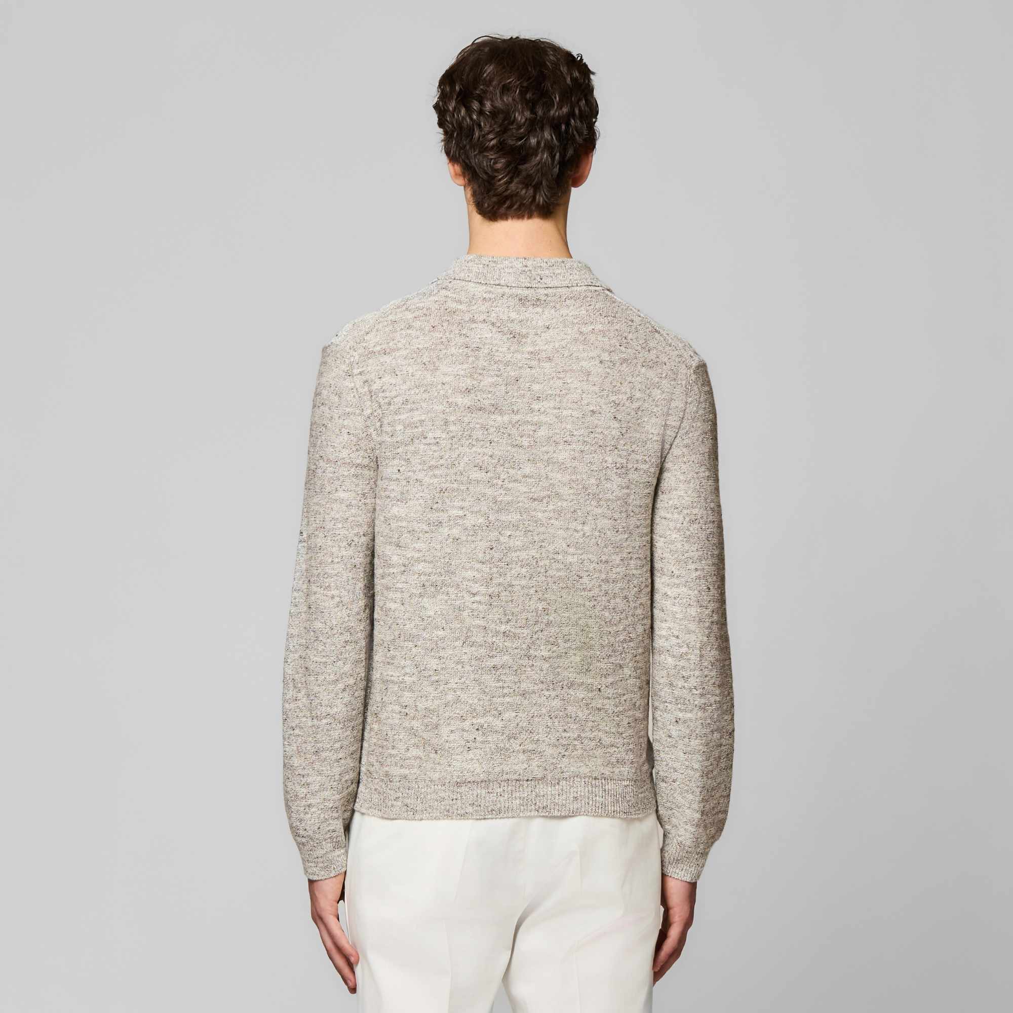Long Sleeve Riviera Collar Polo