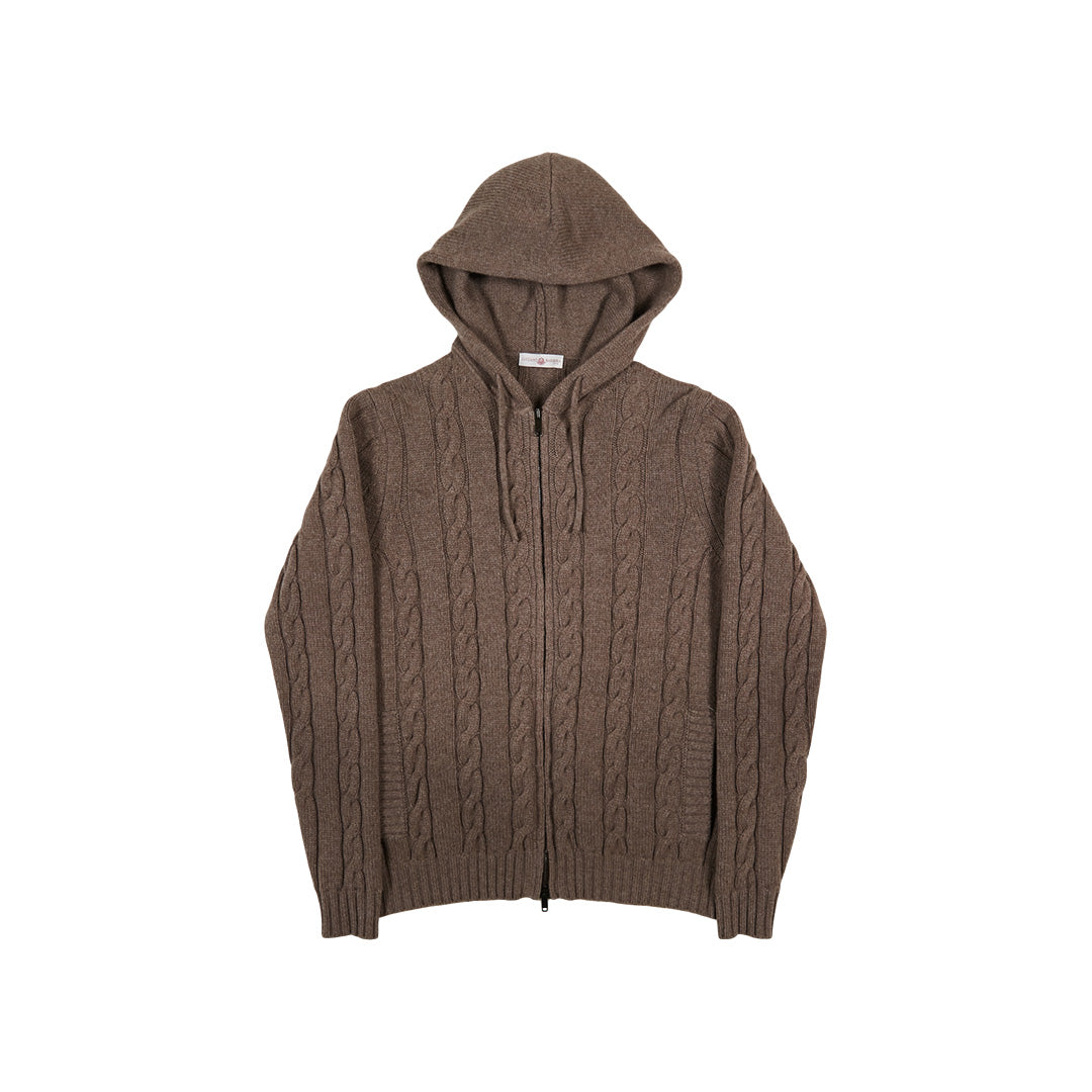 Hooded Full-Zip Sweater