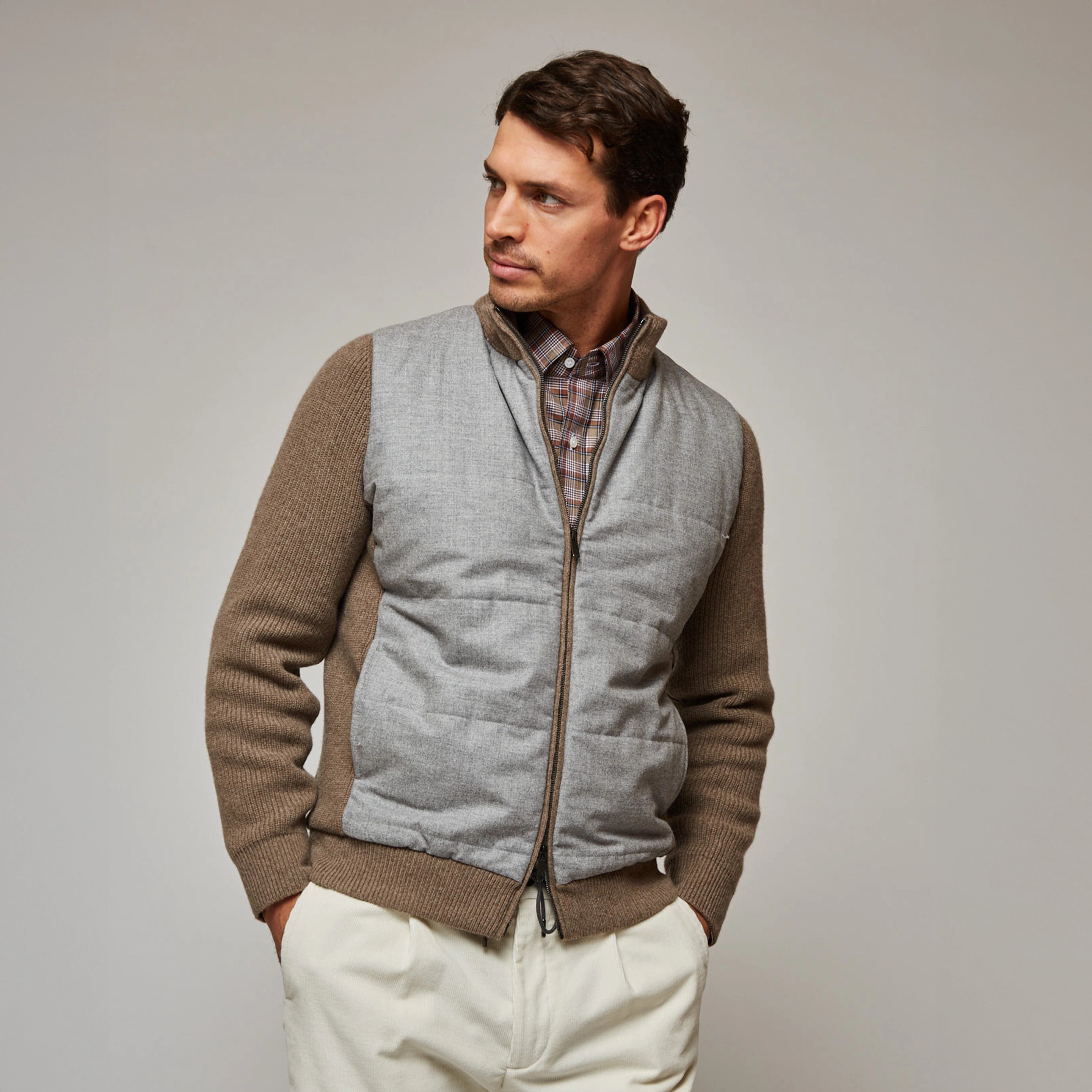 Full-Zip Knitted Blouson