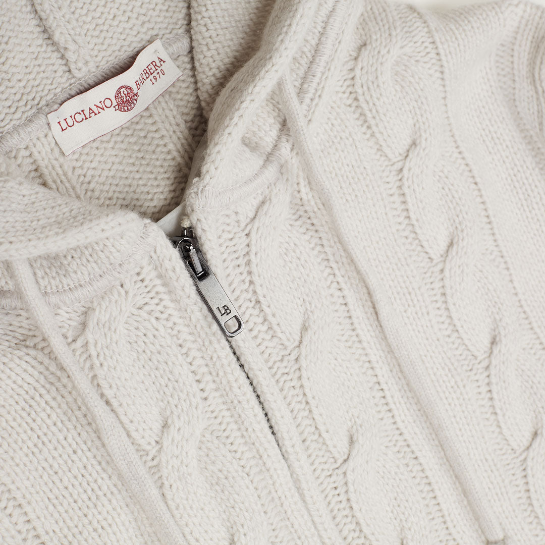 Hooded Full-Zip Sweater