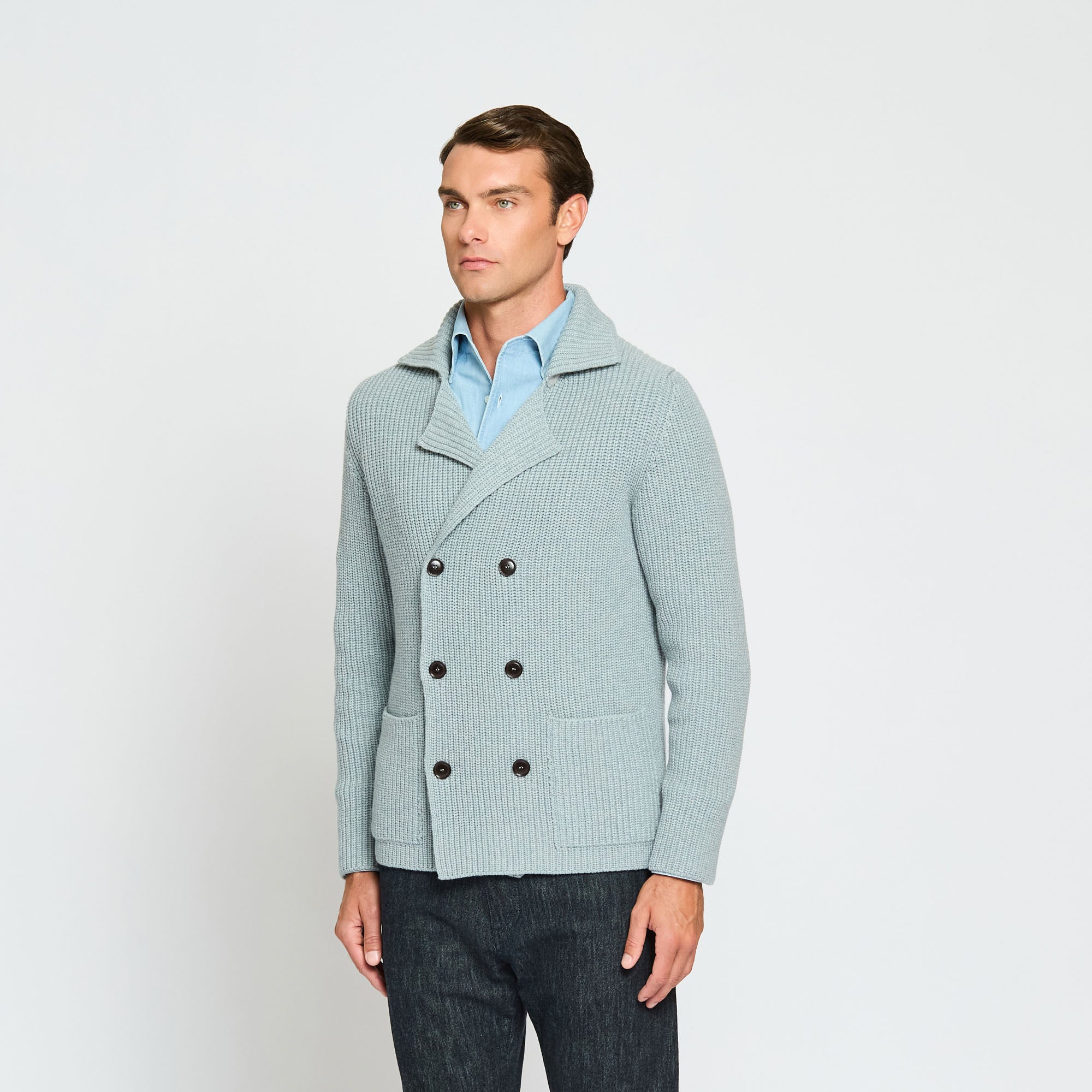 Double Breasted Knitted Jacket