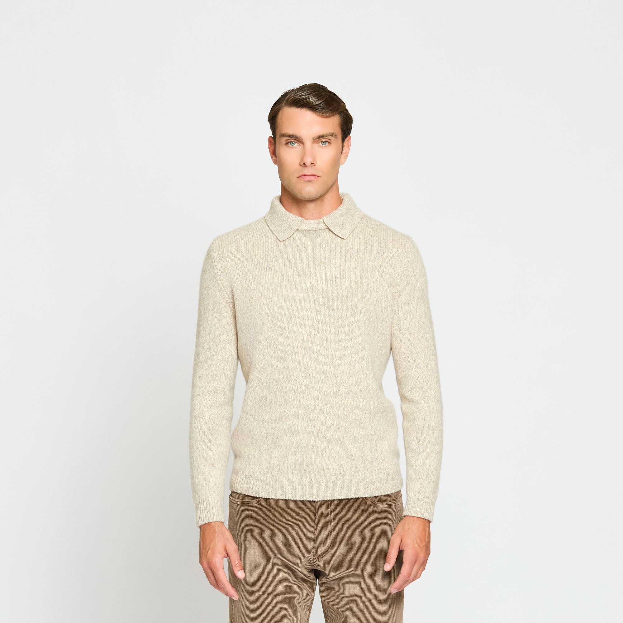 Polo Collar Crew Neck