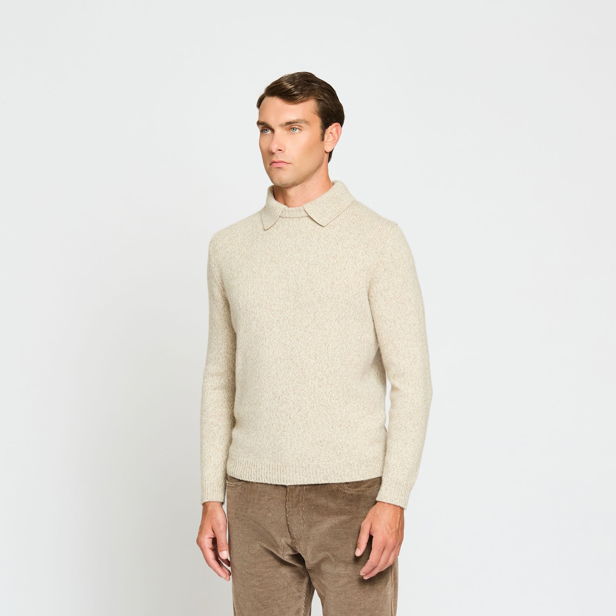 Polo Collar Crew Neck