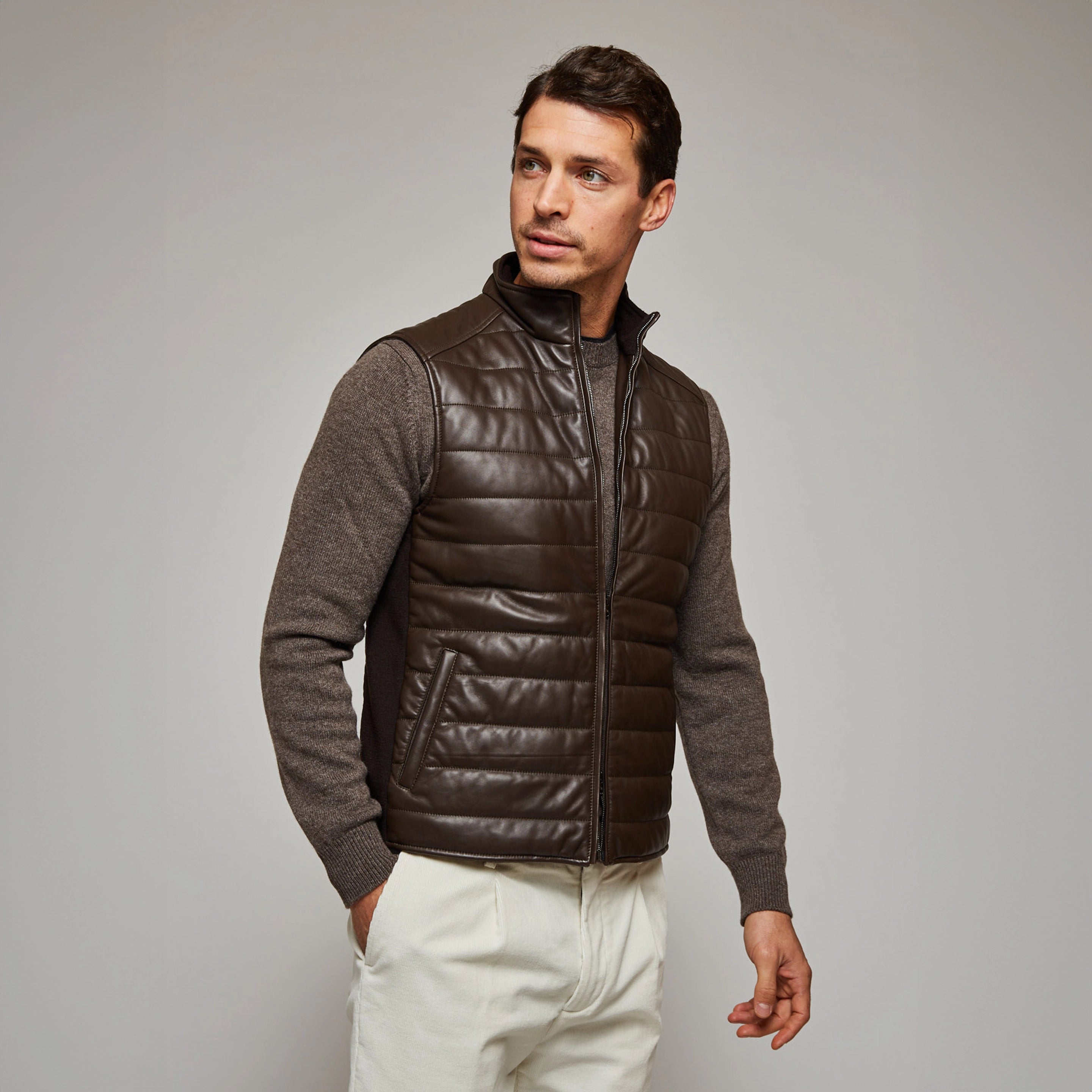 Quilted Leather Vest