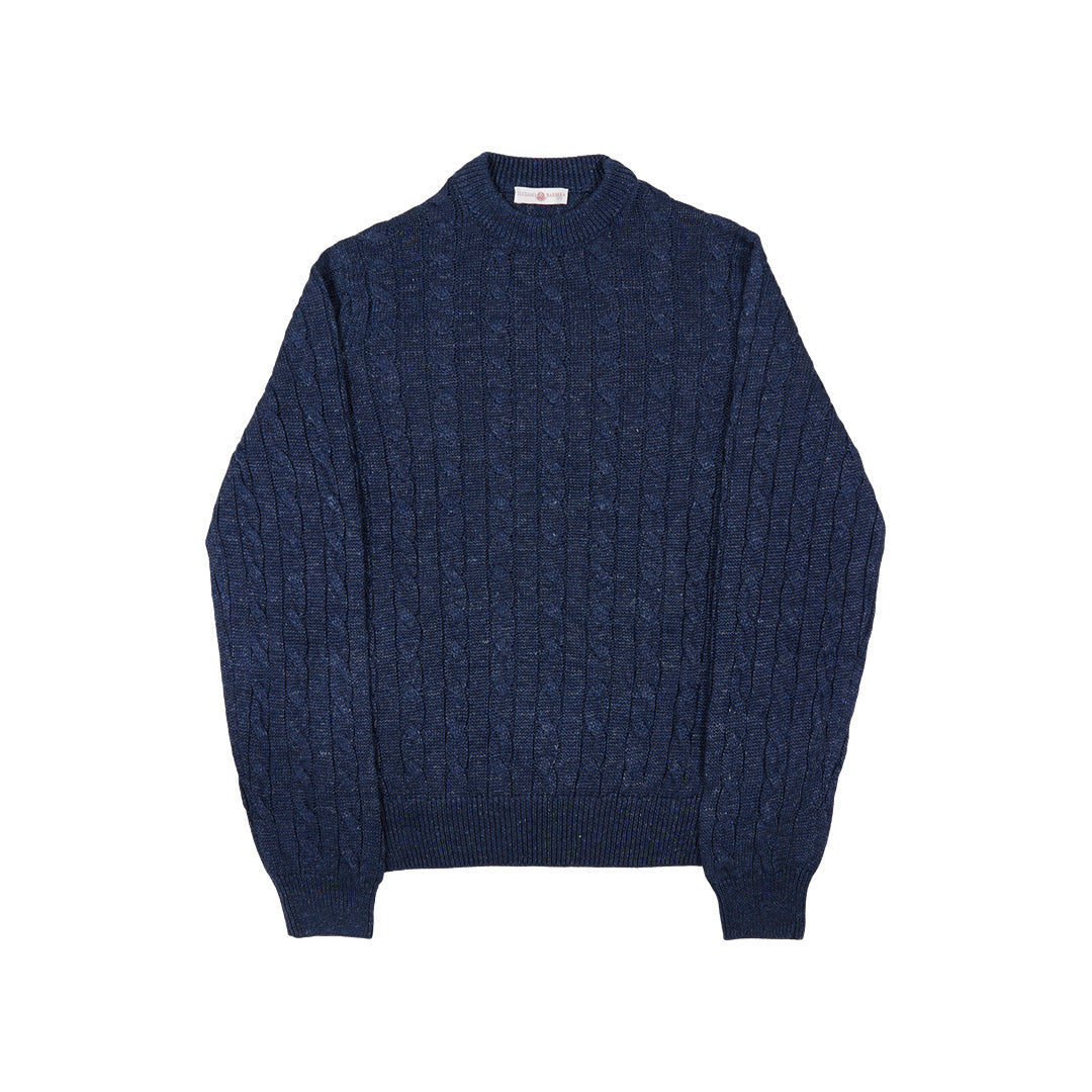 Crew Neck Cable Knit Sweater